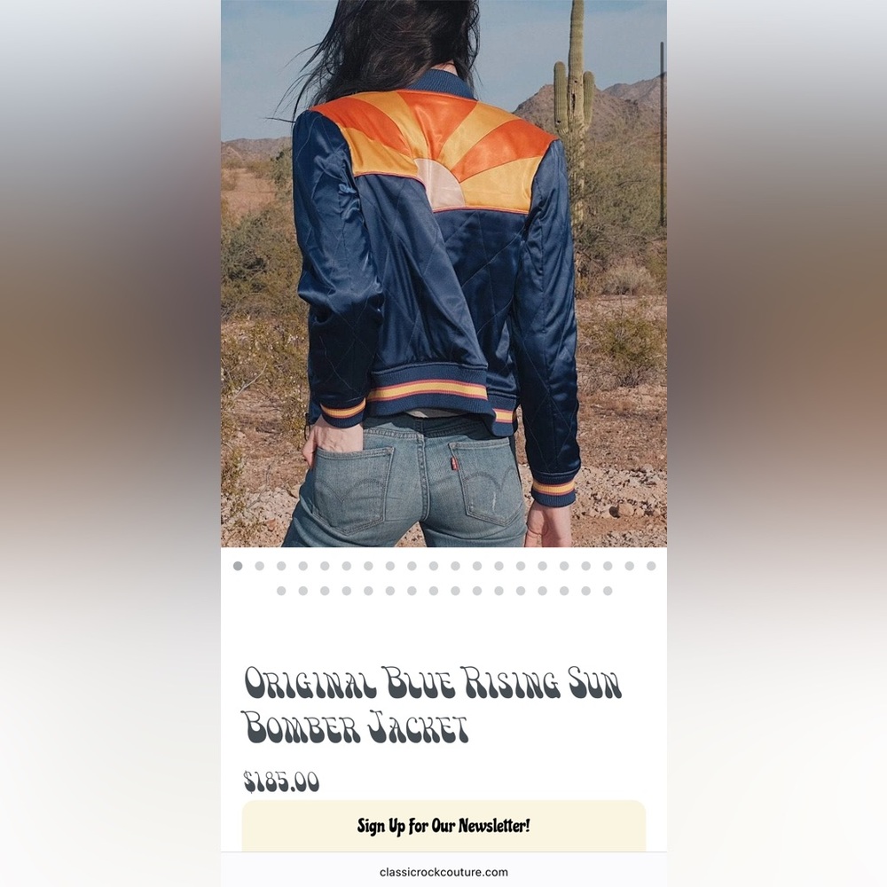 Classic Rock Couture Satin Jacket